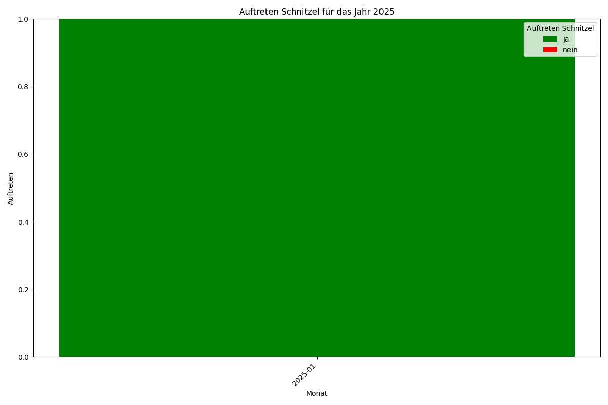Auftreten Schniztel für das aktuelle Jahr